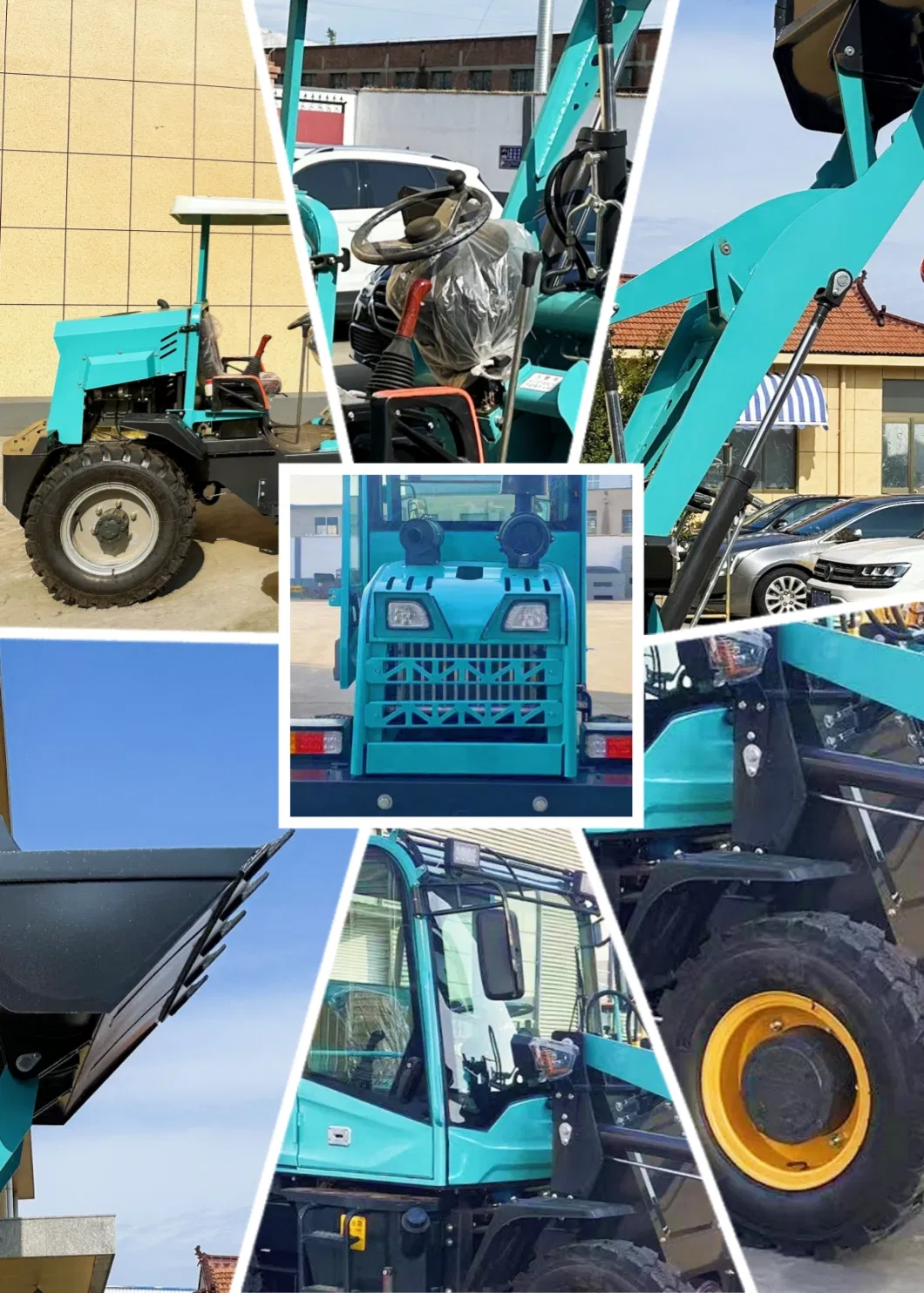 Cheapest Earth-Moving Machinery Small Mini Towable Backhoe Loader Excavator