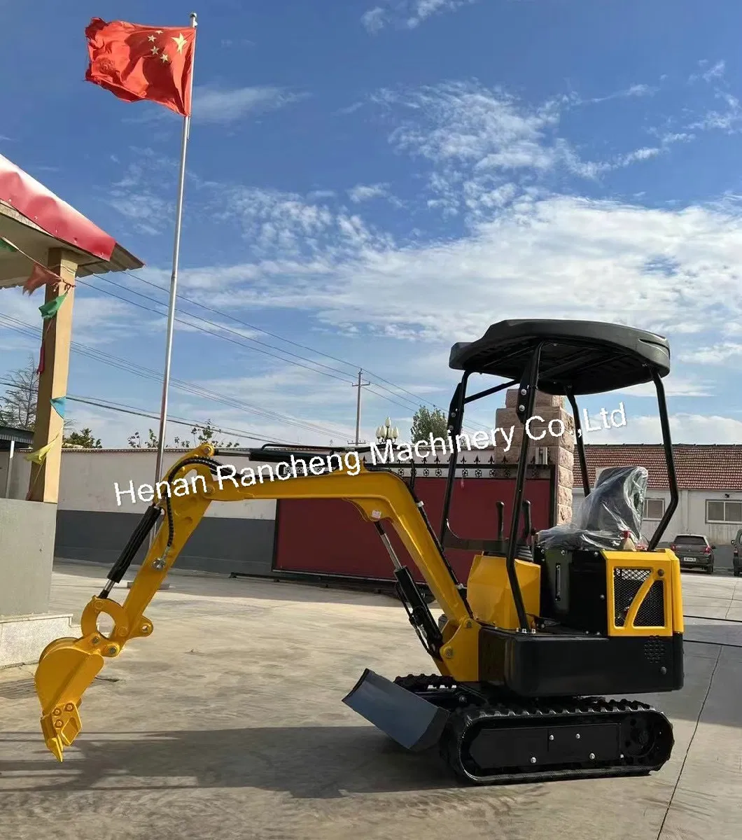 Factory Supply Track Excavator 1t Diesel Engine Hydraulic Crawler Mini Excavator