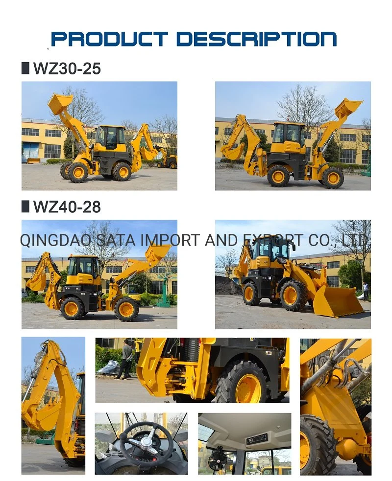 Wz30-25 Mini Tractor Loader with Excavator Front End Backhoe Loader