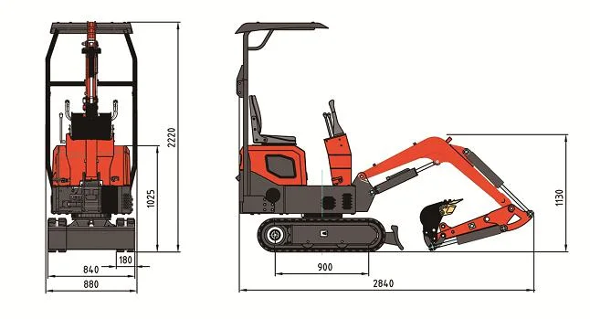 hot Hydraulic Transmission Electric Drive with Grabber micro digger Mini Excavator TL10E