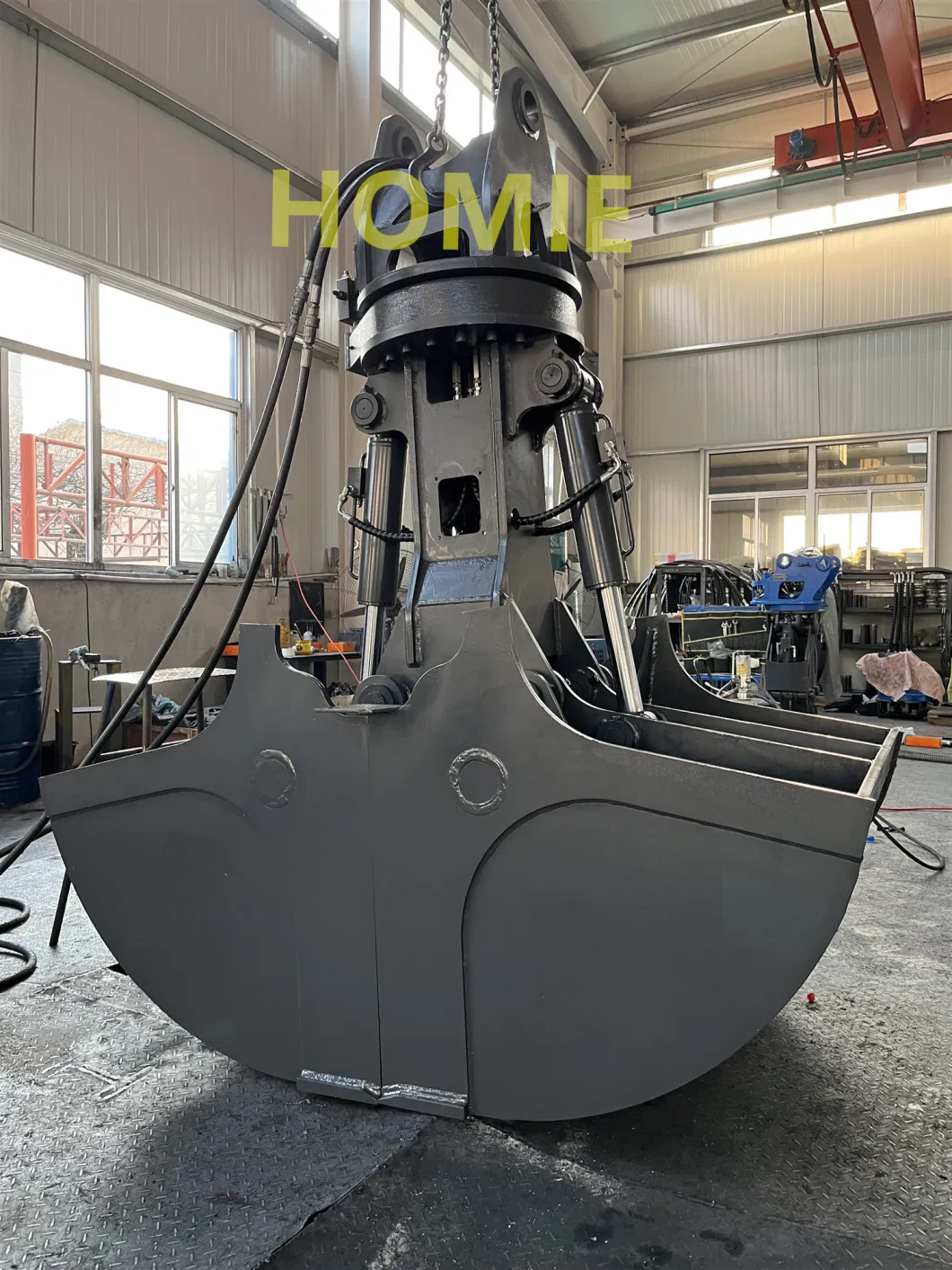 1.2cbm Loading Material Handler Hydraulic Clam Shell Grab Bucket for 20ton Excavator