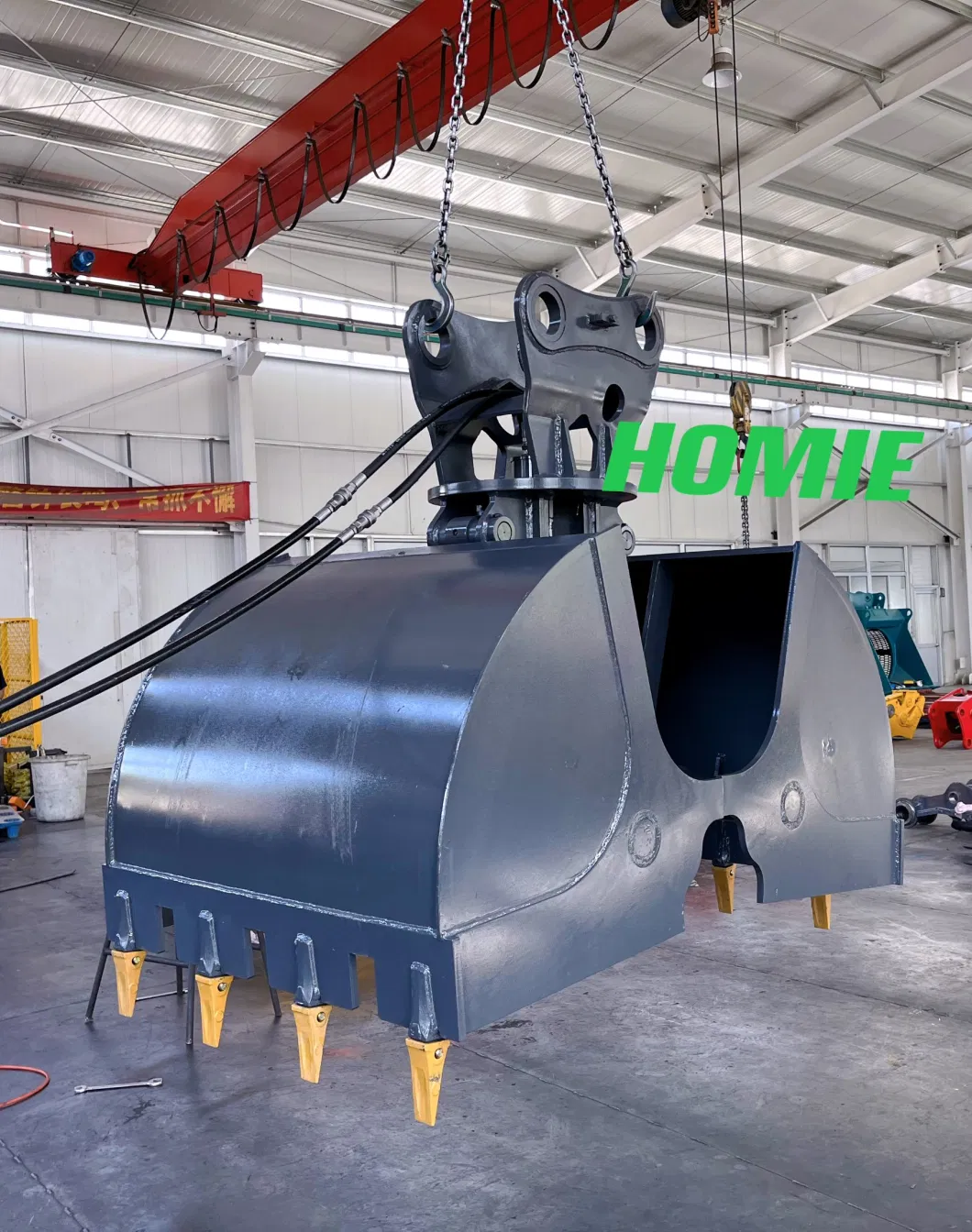 1.2cbm Loading Material Handler Hydraulic Clam Shell Grab Bucket for 20ton Excavator