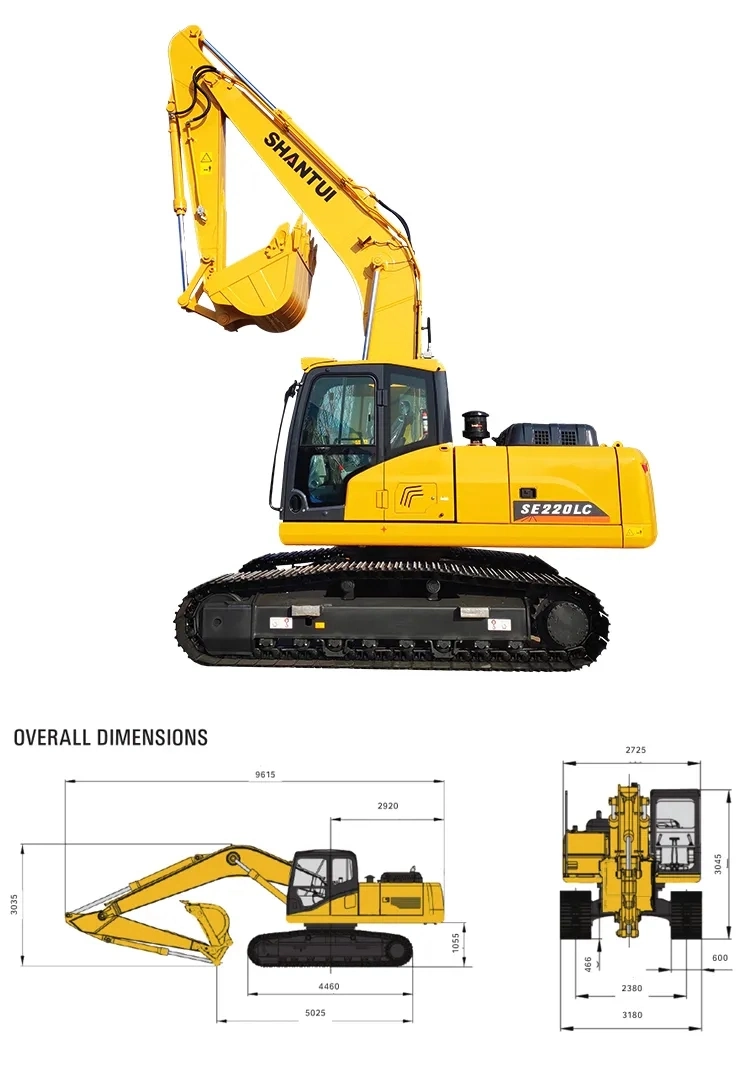 CE China High Quality Good Shantui Medium High Reach Demolition Excavator Se220LC