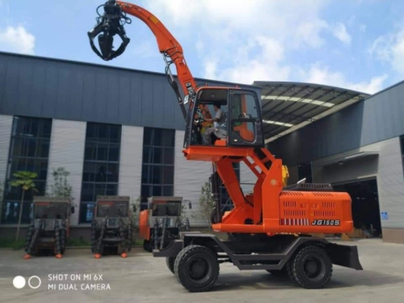 Jg Material Handler with Muti-Tine Orange Peel Grab Hydraulic Handling Machine for Scrap Waste Recycling