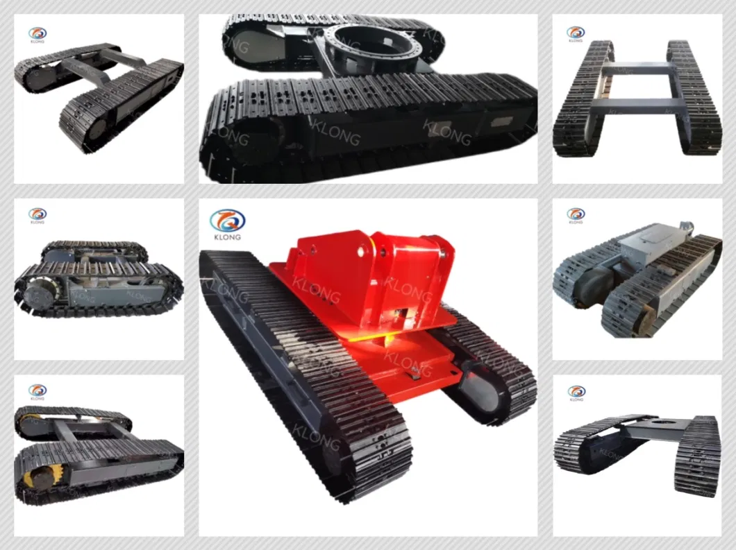 Customized 8 Ton Steel Crawler Track Undercarriage for Rotary Anchor DTH Drill Excavator Bulldozer