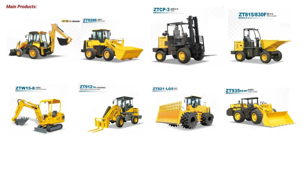 4WD Cheap Ztw30-25 Mini Backhoe Loader with Cummins Engine