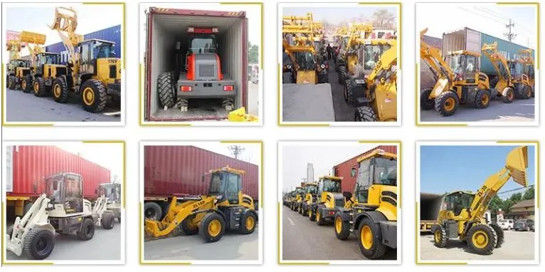 Factory Mini Loader/Small Loader/Backhoe Loader/Skid Steer Loader/Front End Loadertelescopic Wheel Loader Wheeled Excavatorwith 1ton 2ton 3ton 4tons 5tons 6tons