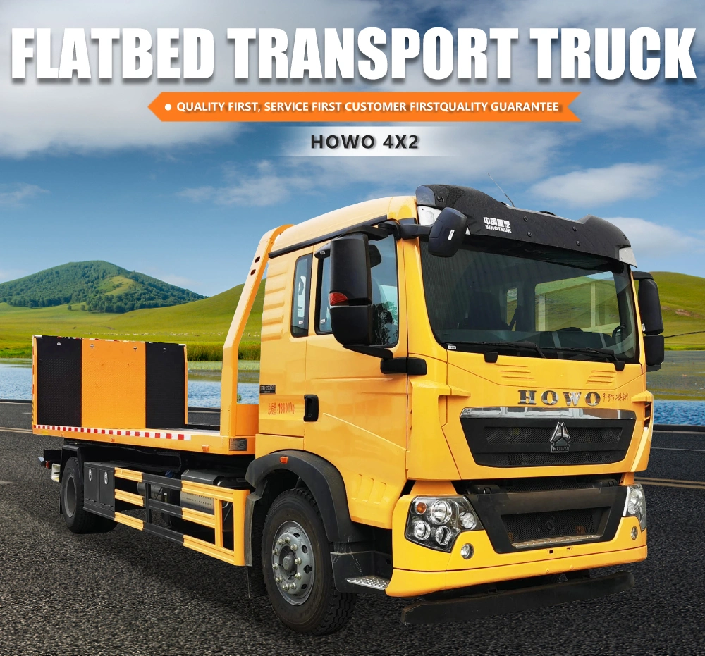 New Sinotruk HOWO 4X2 15 Tons Excavators Engineering Transport Flatbed Truck Price