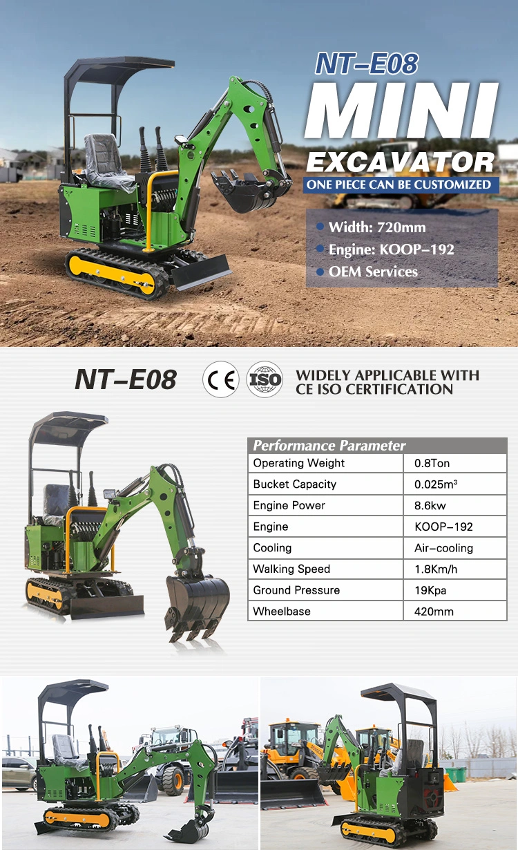 EPA/Euro 5 Chinese Used Mini Excavator Cabin Mini Digger for Sale