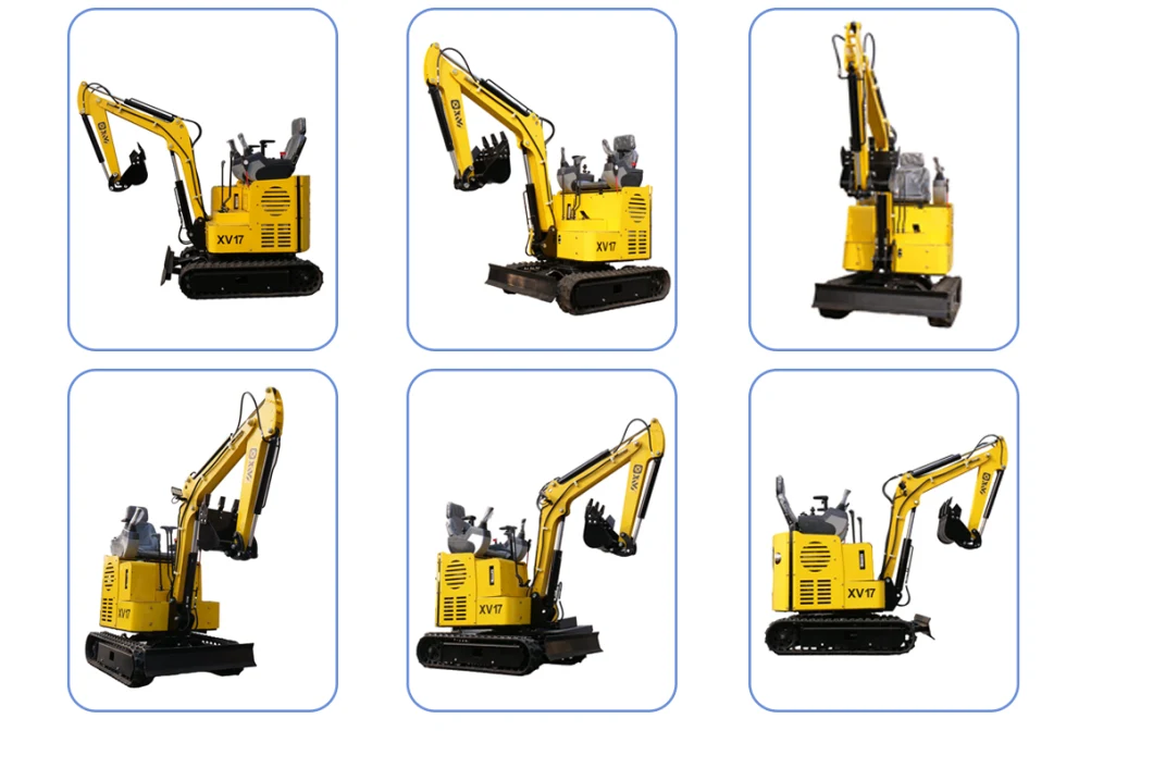 Factory Direct Xv17 CE EPA Mini Excavator 1.7ton Hydraulic a Full Set Spare Parts One Year Warranty Small Digger Ex-Factory Price Free Shipping