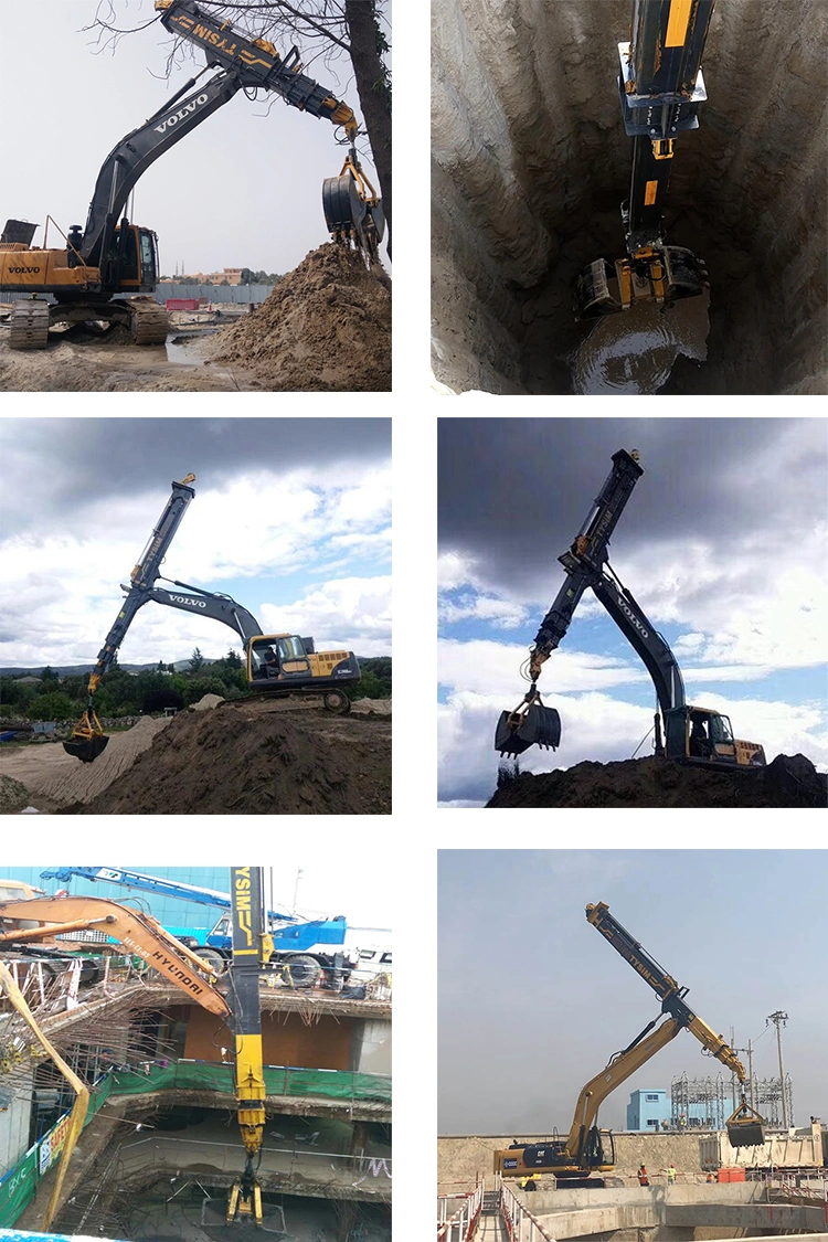 Telescopic Dipper Arm Excavator Km260 Telescopic Clamshell Excavator Telescoping Excavator Telescopic Digger Excavator with Telescopic Arm Attachment