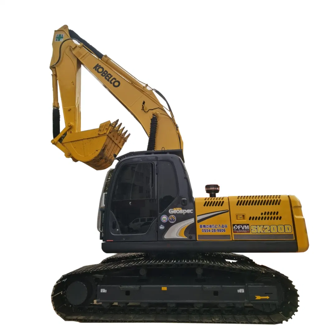 Second Hand Excavator Kobelco Sk200d Sk200-8 Earth-Moving Machine in Good Condition