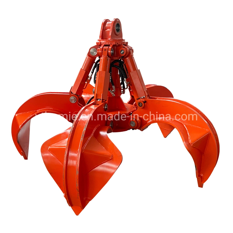 Excavator Rotary Swing Type Orange Peel Grapple Scrap Steel Metal Grapple Scrap Grab Multi Peel Material Handling Grapple for 20 Ton Excavator