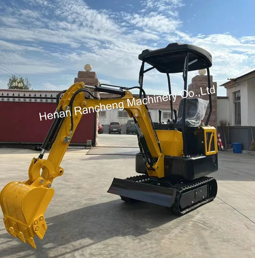 Factory Supply Track Excavator 1t Diesel Engine Hydraulic Crawler Mini Excavator