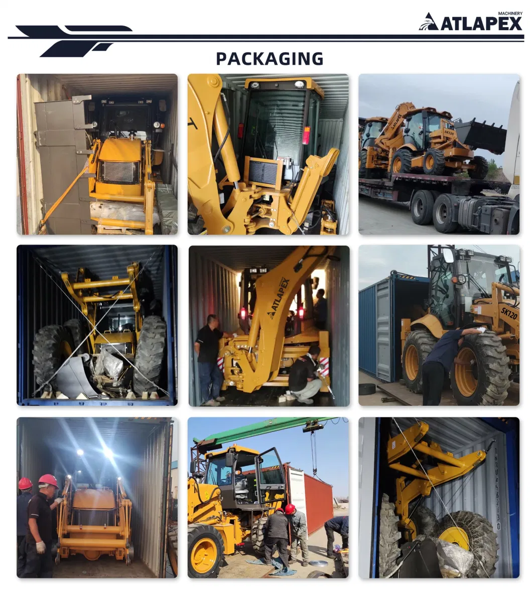 4X4 High Cost Backhoe Loader Manufacturer Compact Tractor Hydraulic Mini Retroexcavadora Backhoe with Loader