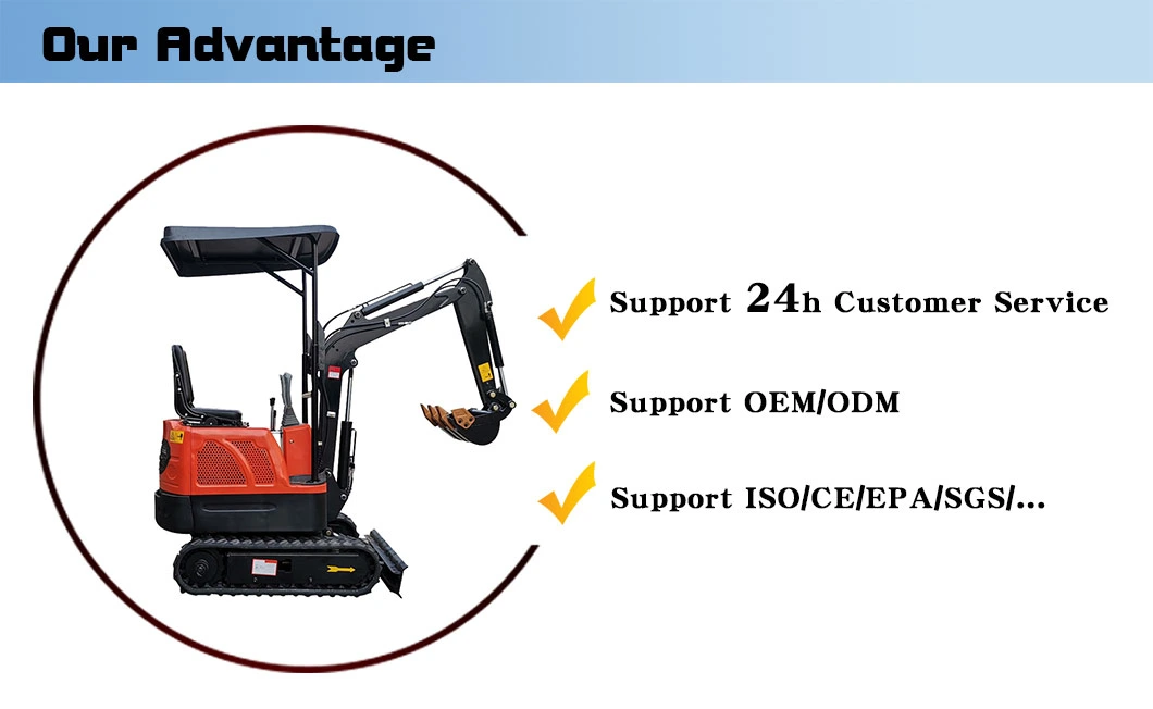 Mini Bagger 1 Ton Wheel Digger New Chinese Hydraulic Electric Excavator