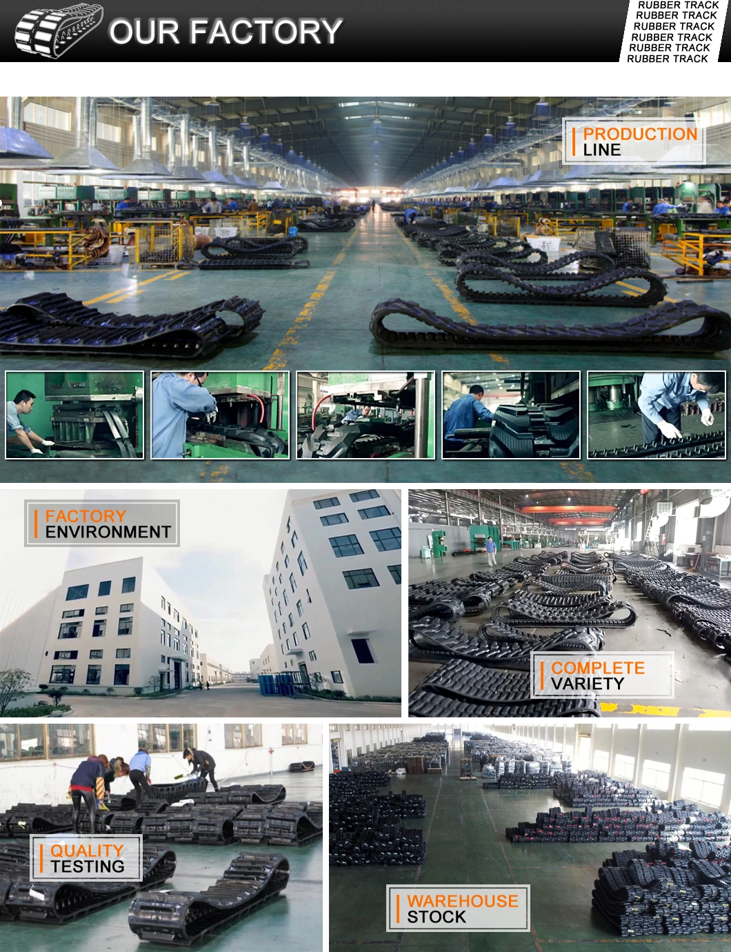 Sale Rubber Crawler Engineering Construction Machinery Parts Rubber Tracks Skid Steer Loader Small Digger Mini Excavator Rubber Track ATV Undercarriage Parts