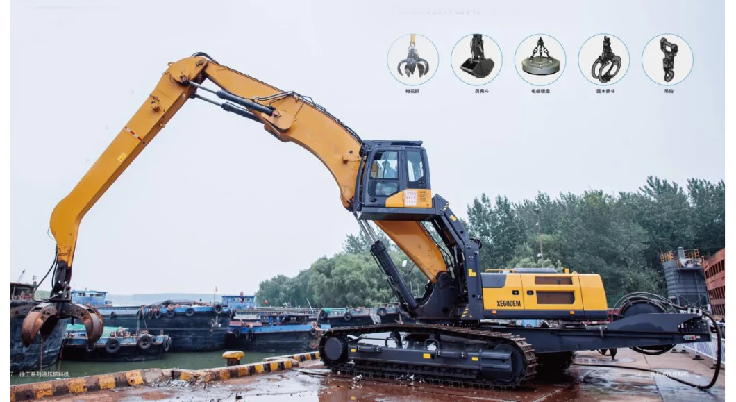 High Quality 23t-60t Heavy Duty Scrap Material Handler Crawler Excavator Xe230m with Grabber in Stock