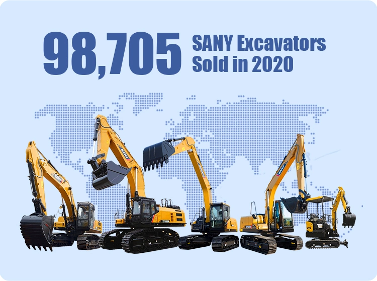 Sany Sy35 Brand New Small Size Mini Digger Hydraulic Mini Crawler Excavator with Rubber Tracked