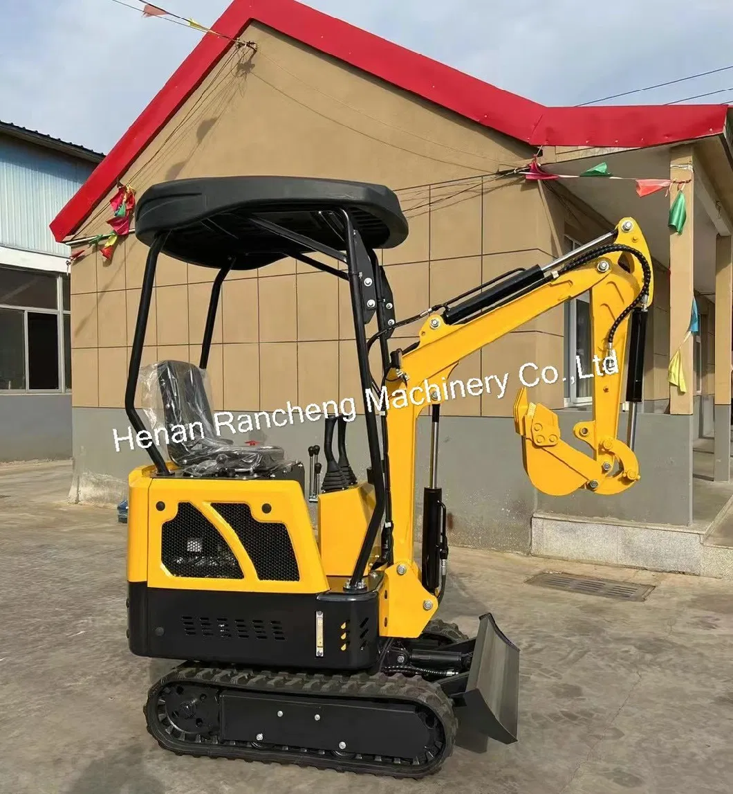 Factory Supply Track Excavator 1t Diesel Engine Hydraulic Crawler Mini Excavator