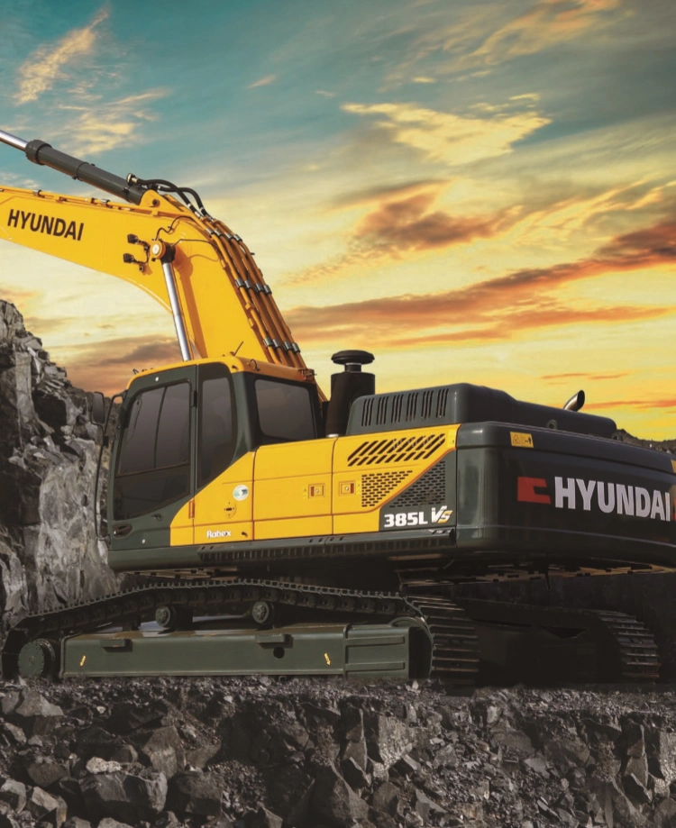Hyundai Large Tonnage 39 Ton Hydraulic Motor Diesel Digger Crawler Excavator 385lvs