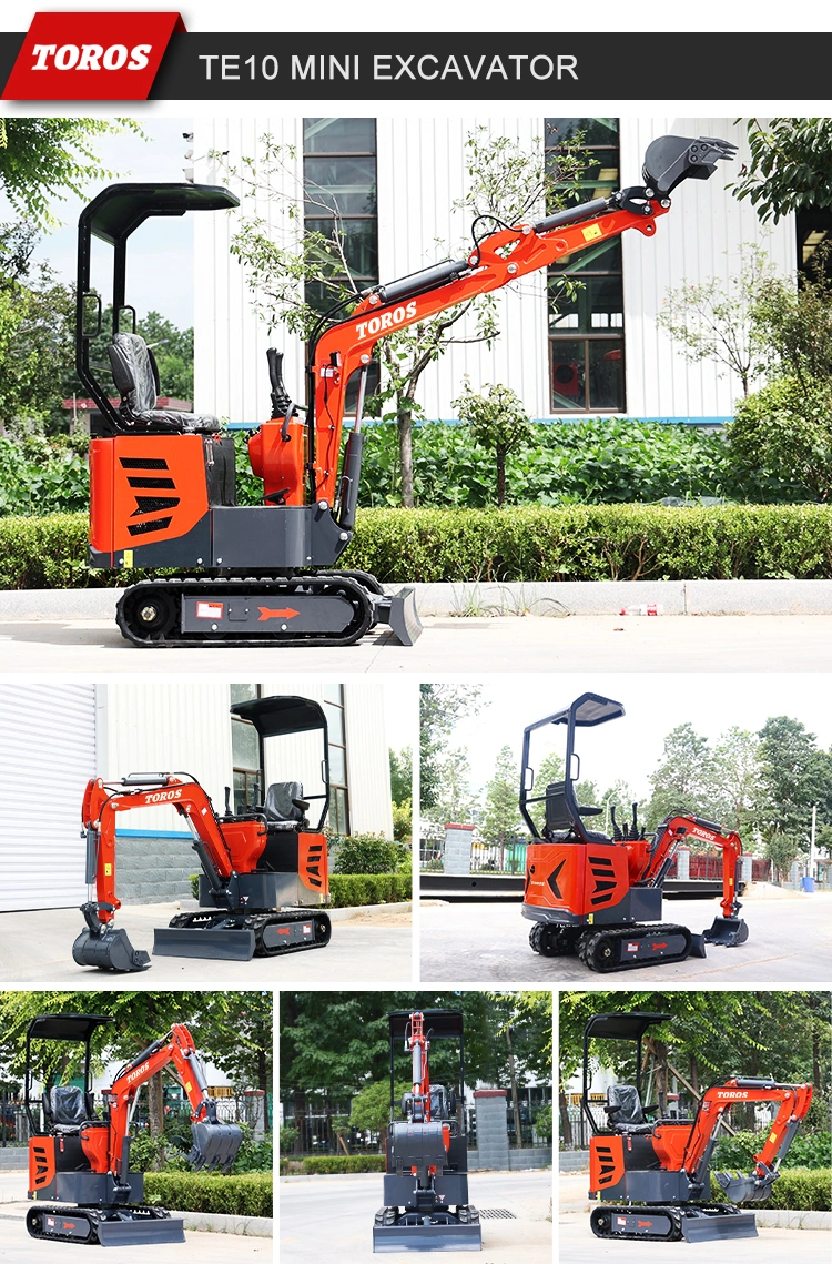 1 Ton Excavator Machine Electric Diesel Gasoline Hydraulic Mini Small Micro Crawler Bagger Digger Mini Excavators