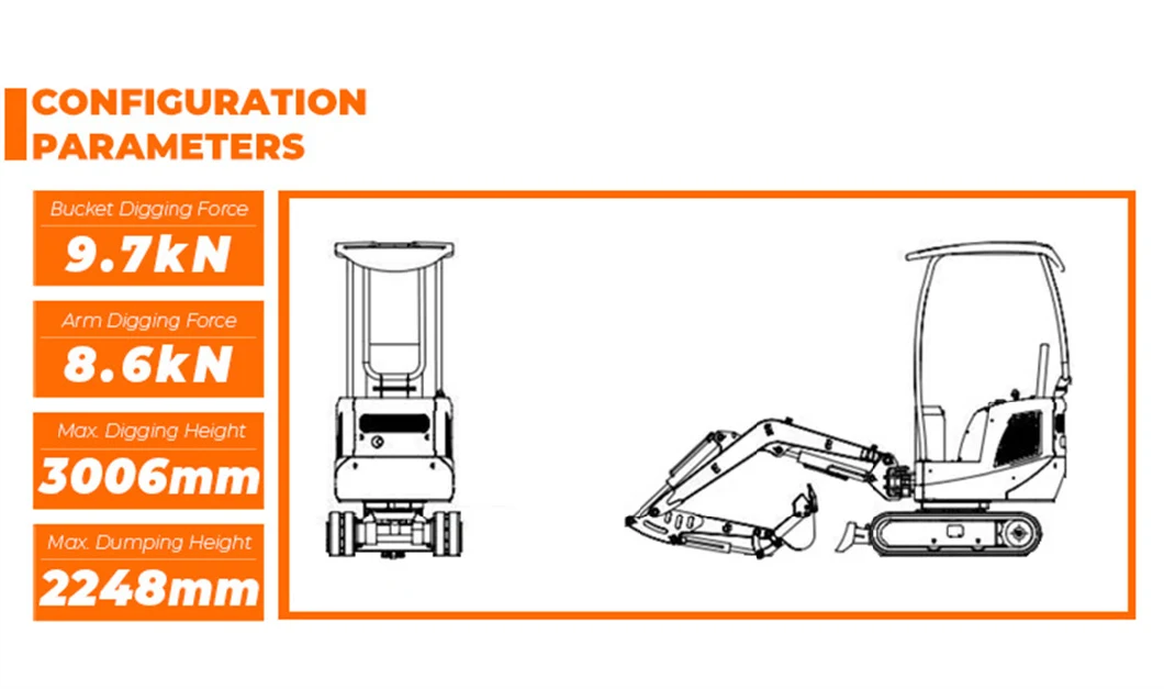 EVERUN ERE12E 1100kg small diggers Multifunction bucket compact tracked hydraulic crawler electric mini excavator