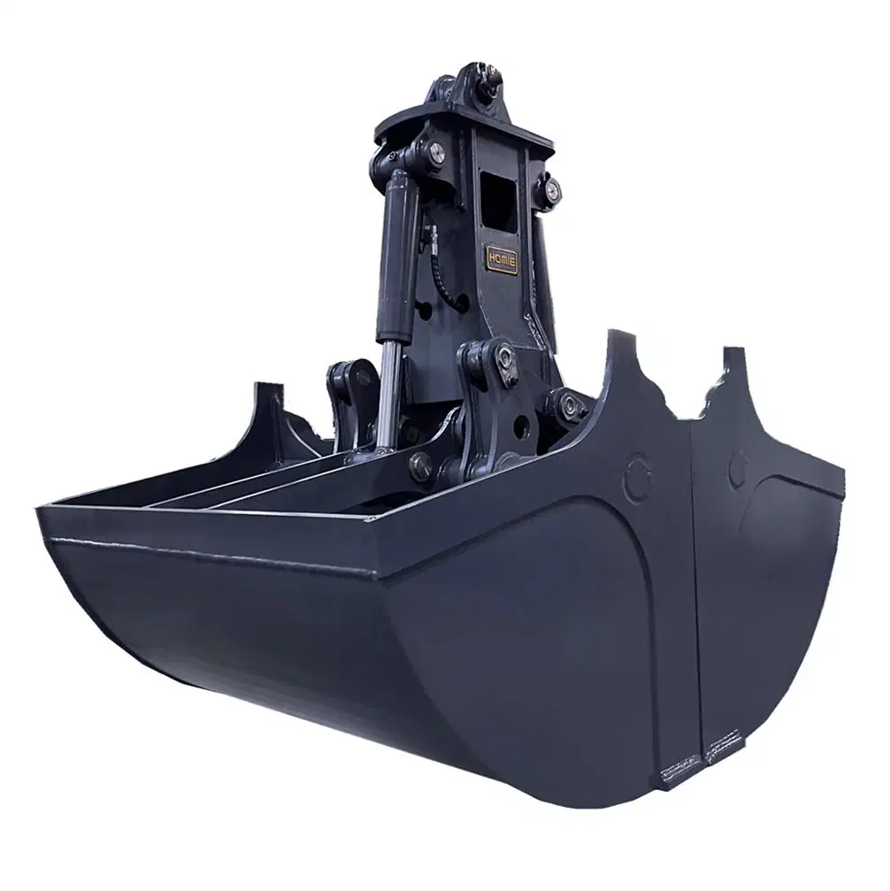 1.2cbm Loading Material Handler Hydraulic Clam Shell Grab Bucket for 20ton Excavator