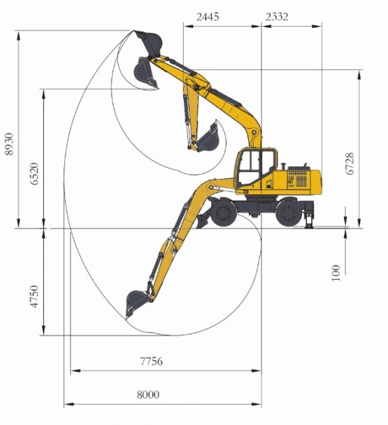 China Brand 6ton 15ton 21ton Wheel Mobile Excavator Price Lq65 Lq150