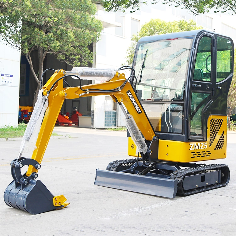 Hot CE Approved Small-Scale 2.5t Small Digger Mini Micro Excavators Pontoon Track Excavator