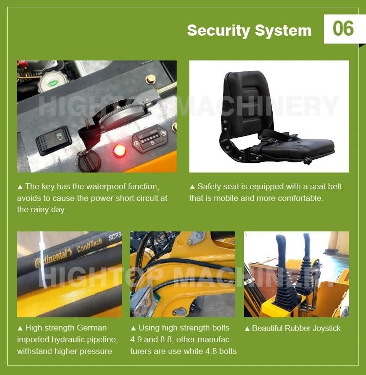 Best Selling 1000kg Mini Front End Loader Excavator Work in Garden Farm