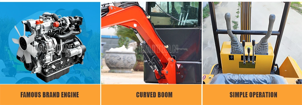 Kaitian 0.9 Ton 1ton Hydraulic Micro Digger for Sale Mini Diggers Excavator electric Drive