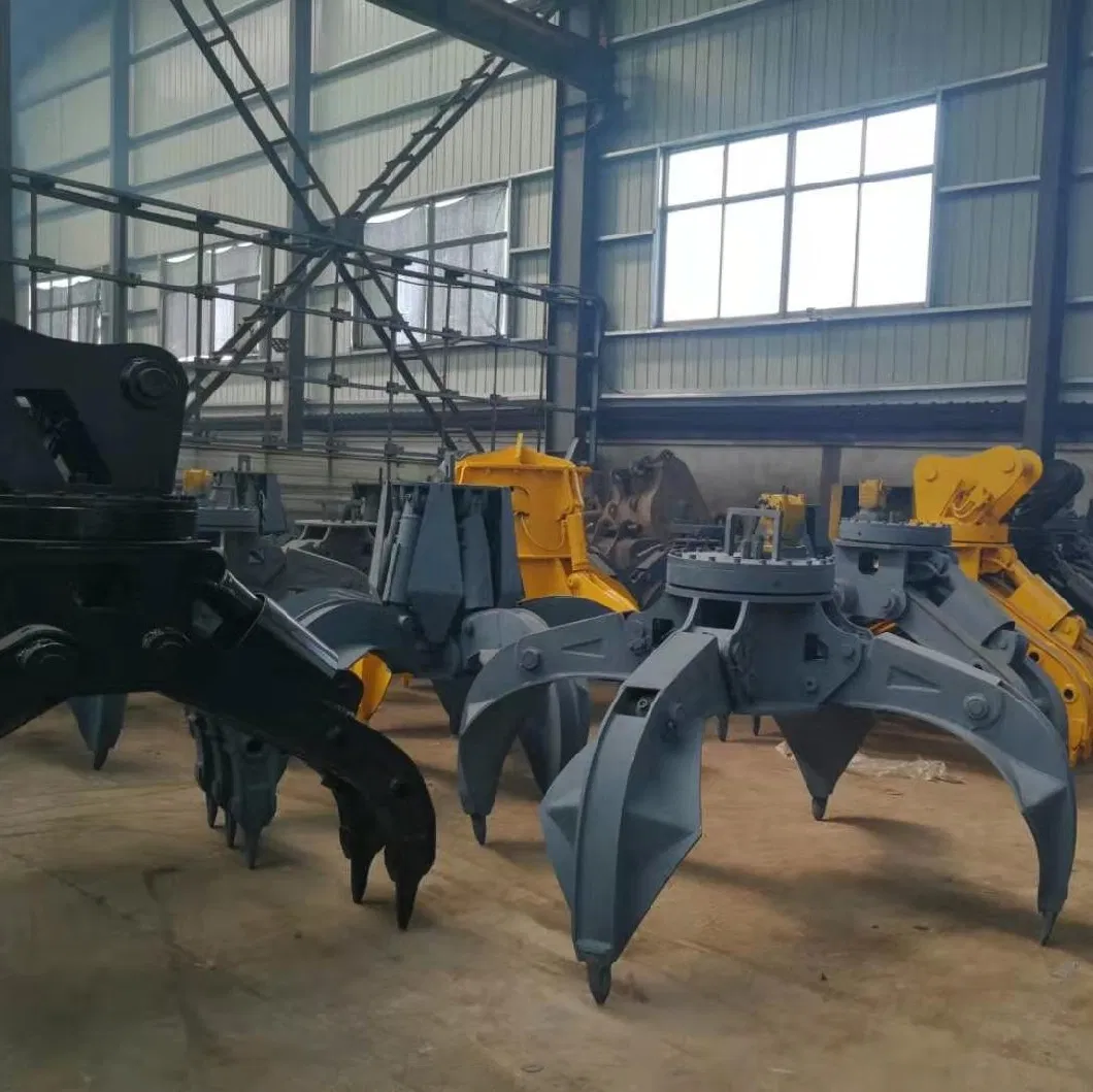 Large-Sized Industrial Rotary Grab Iron Stone Gripper Hydraulic Scrap Metal Grab for Excavator Rotary Hydraulic Grasping Machine Steel Grab