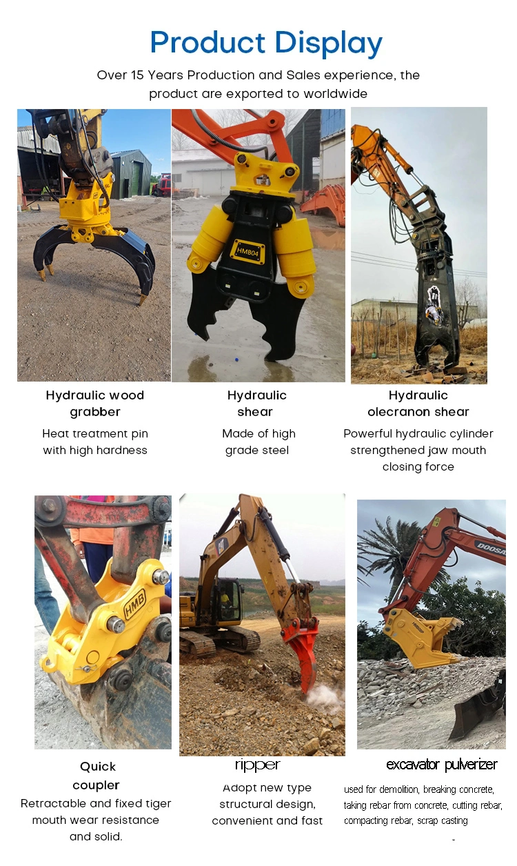 CE Certificate Forestry Machine Hydraulic Log Timber Wood Grapple Excavator Rotary Grapple Rotating Grab for Mini Excavator