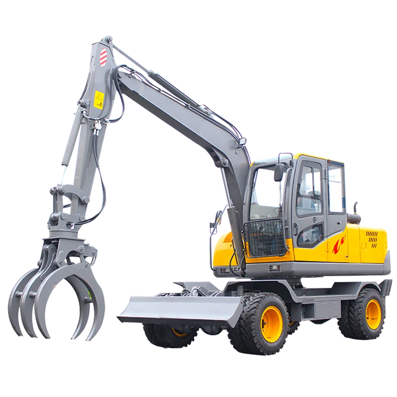 Wheel Excavator 7.5 Tons Wheel Mobile Tyre Excavator for Sale