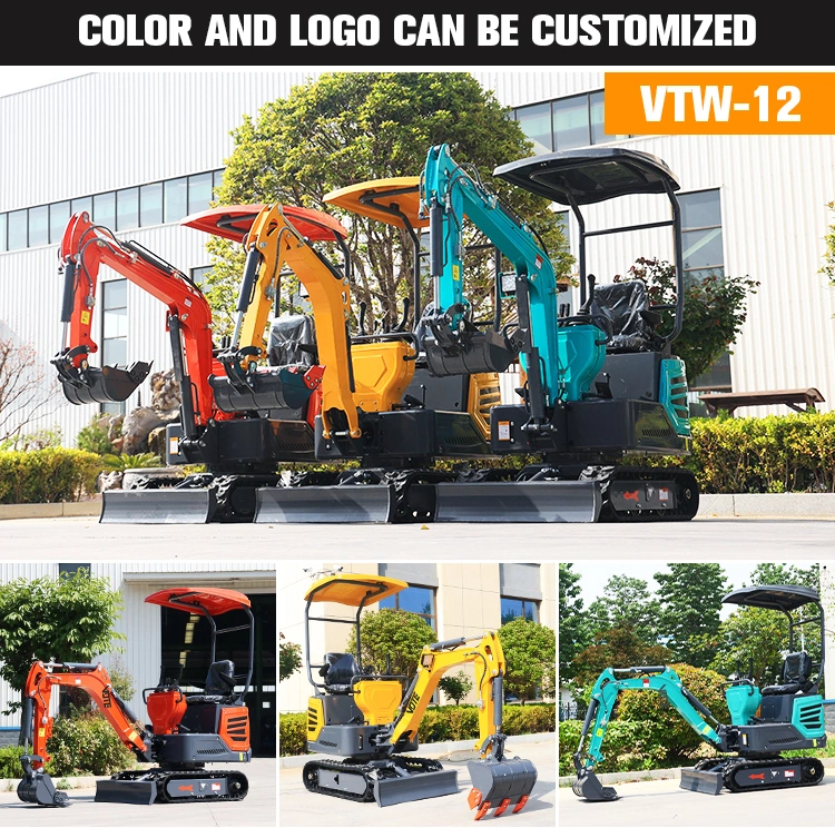 Free Aftersales 2ton Mini Excavator Customization Color Crawler Compact Digger Road Construction Mini Excavator for Sale