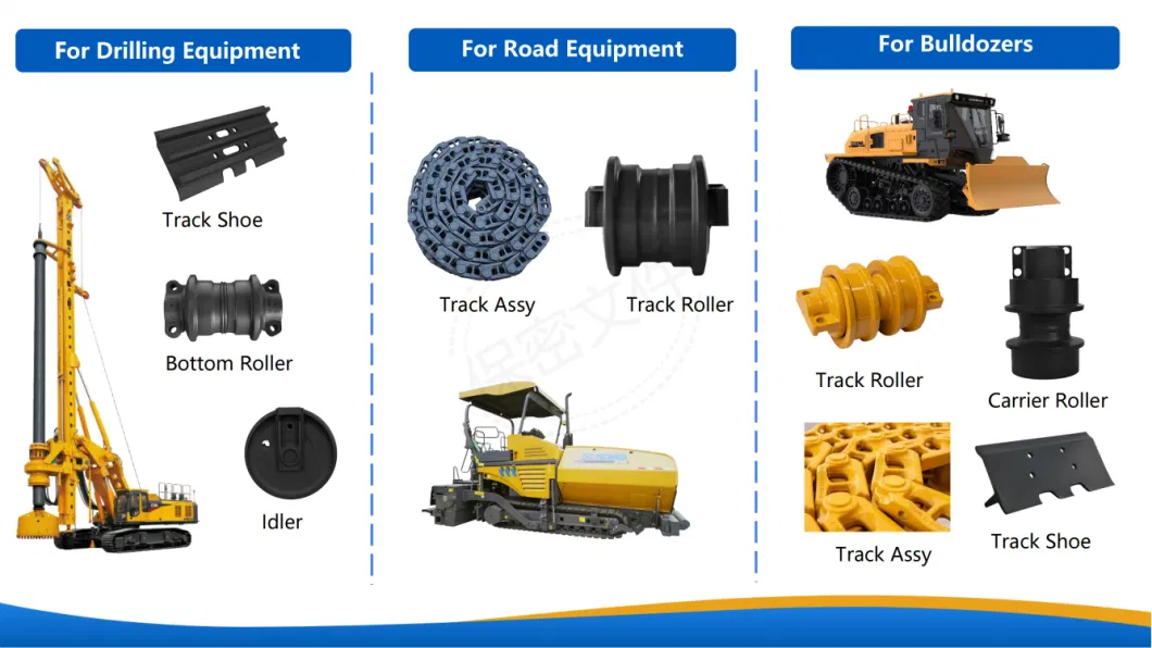 Crawler Track Undercarriage Assembly for Excavator Loader Drilling Rigs Movable Crusher