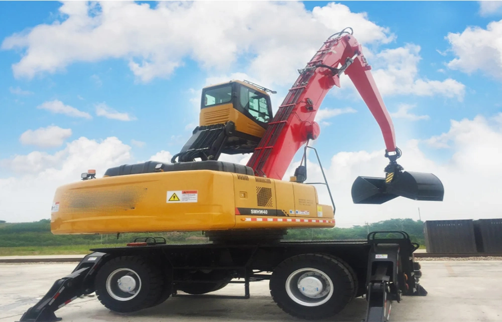 70ton 13.5m-19m Crawler/Wheeled Material Handler (SMHC70 R600PD LH60 LH110) for Port Handling