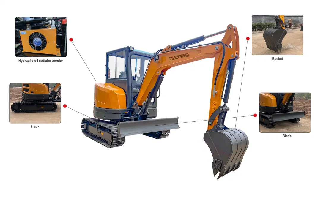 Ltmg Best Price Heavy Hydraulic Excavator Truck 6 Ton 6.5 Ton 7 Ton Crawler Excavator with Ripper