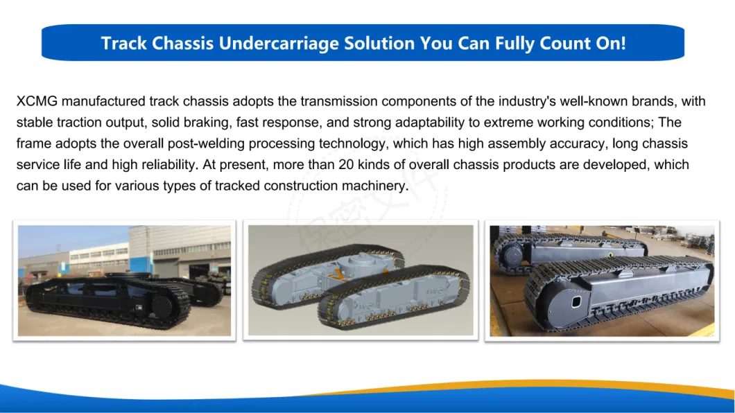 Crawler Track Undercarriage Assembly for Excavator Loader Drilling Rigs Movable Crusher