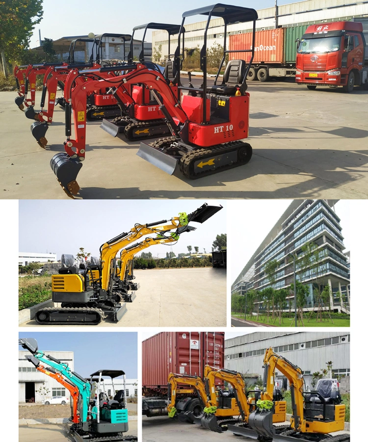 CE ISO Design Electric Hydraulic Crawler Small Size Wheel Construction Backhoe Garden Micro Household Farm Construction Greenhouse Mini Excavator