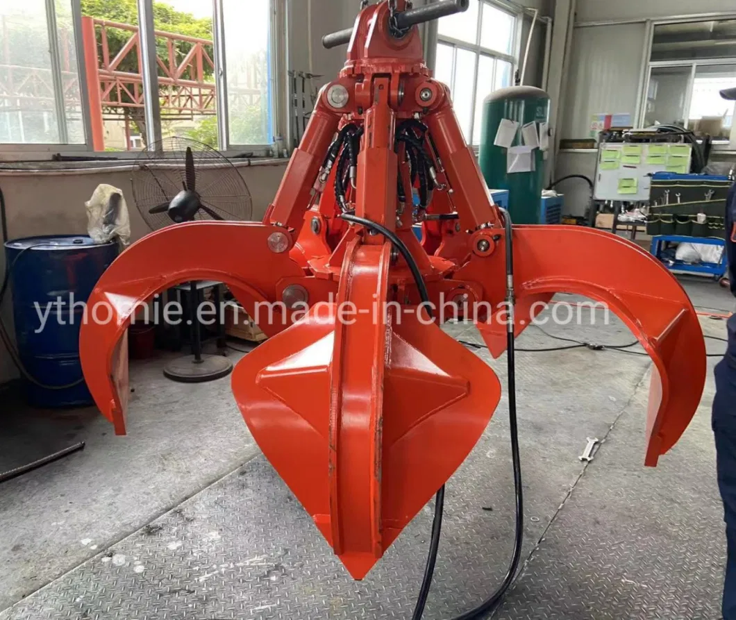 Excavator Rotary Swing Type Orange Peel Grapple Scrap Steel Metal Grapple Scrap Grab Multi Peel Material Handling Grapple for 20 Ton Excavator