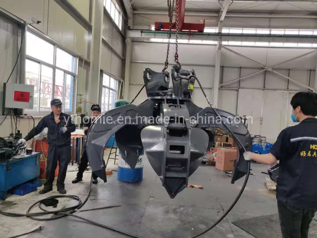 Excavator Rotary Swing Type Orange Peel Grapple Scrap Steel Metal Grapple Scrap Grab Multi Peel Material Handling Grapple for 20 Ton Excavator