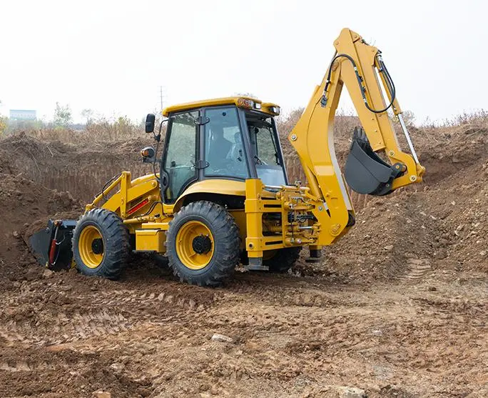 Backhoe Wheel Loader Eougem Gem388 2500kg Excavating Equipment Tractor Backhoe Loader with Front Loader Backhoe Digger