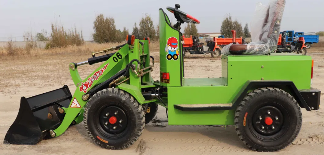 400-500kg Electric/Diesel Wheel Loaders Mini Front End Loader Excavator Mini Loadere for Sale Price with Log Grapple