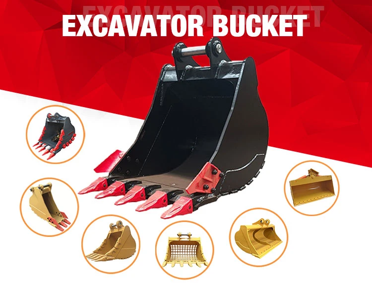 Bonovo Excavator Rock Bucket Quarry Bucket for Digging Rock Stone