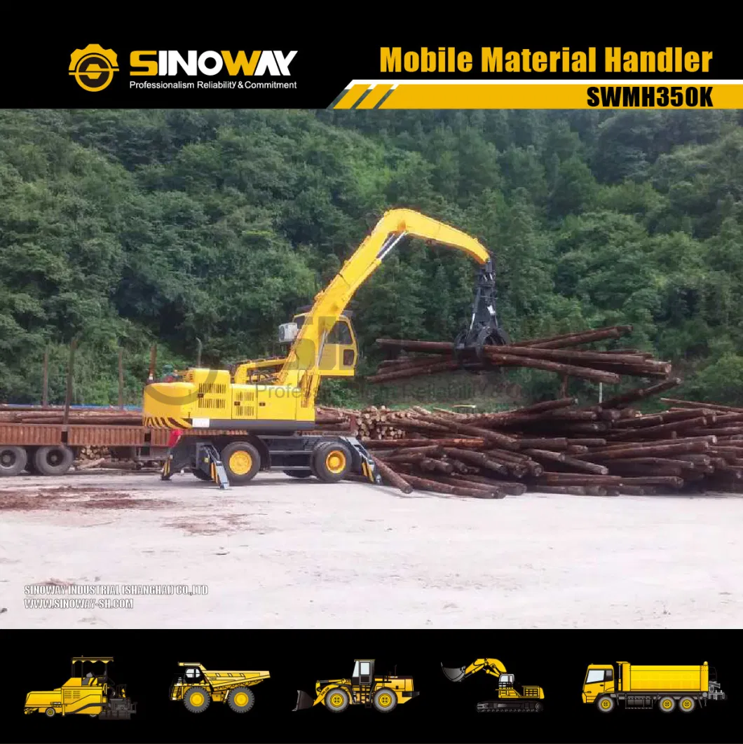 35ton Heavy Duty Scrap Material Handler on Wheel