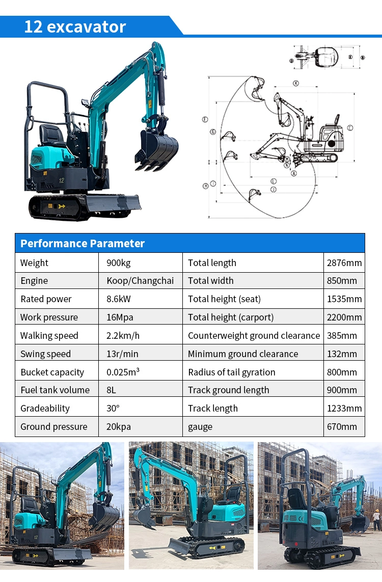 Cheap Price Small Excavator New Diesel Engine Excavator Mini Excavator 2.5t Form China