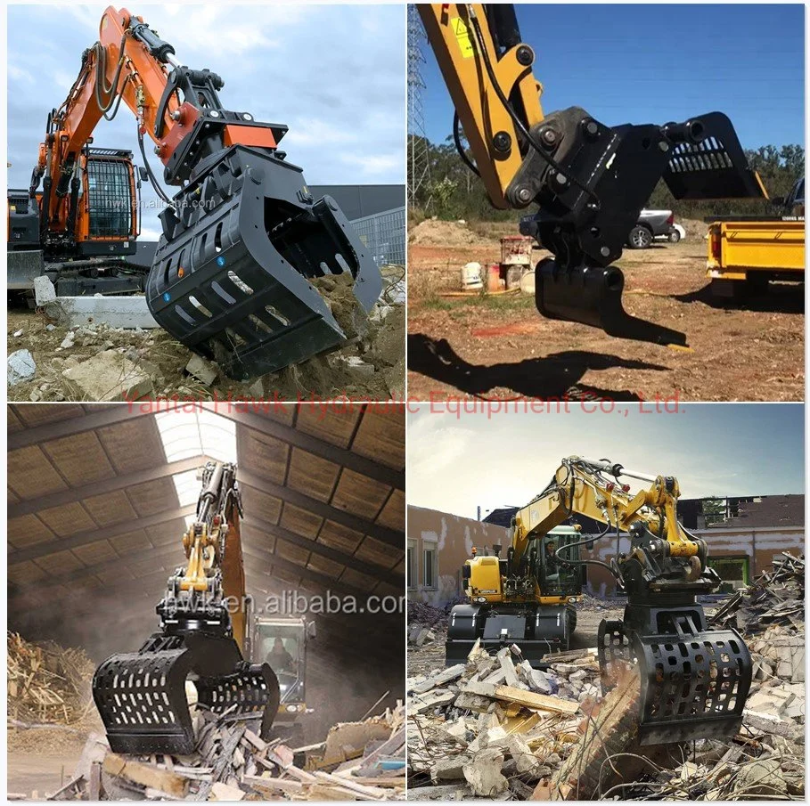 360 Degree Rotatable Hydraulic Demolition Grab for 10-20 Tons Excavator