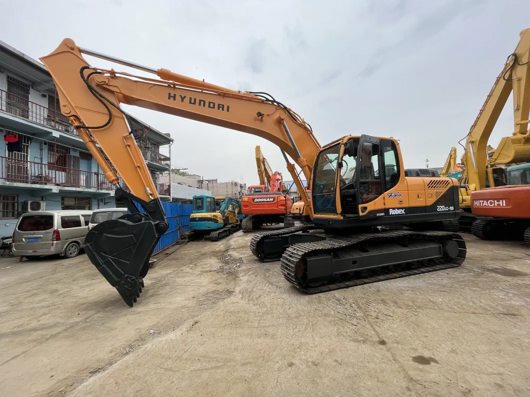 Escavadeira Usada Used 20 Ton Heavy Duty Equipment Hydraulic Excavators Excavadora Used Hyundai 220 Crawler Good Condition Excavator Price 220LC-9s